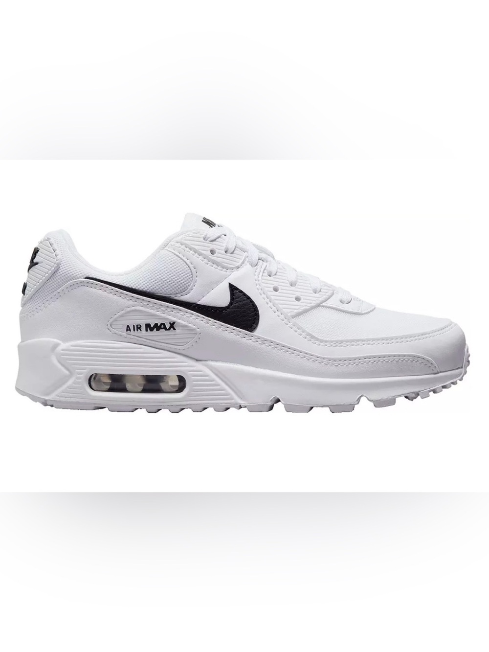 Nike Air Max 90 - White and Black Sneaker- Size 8